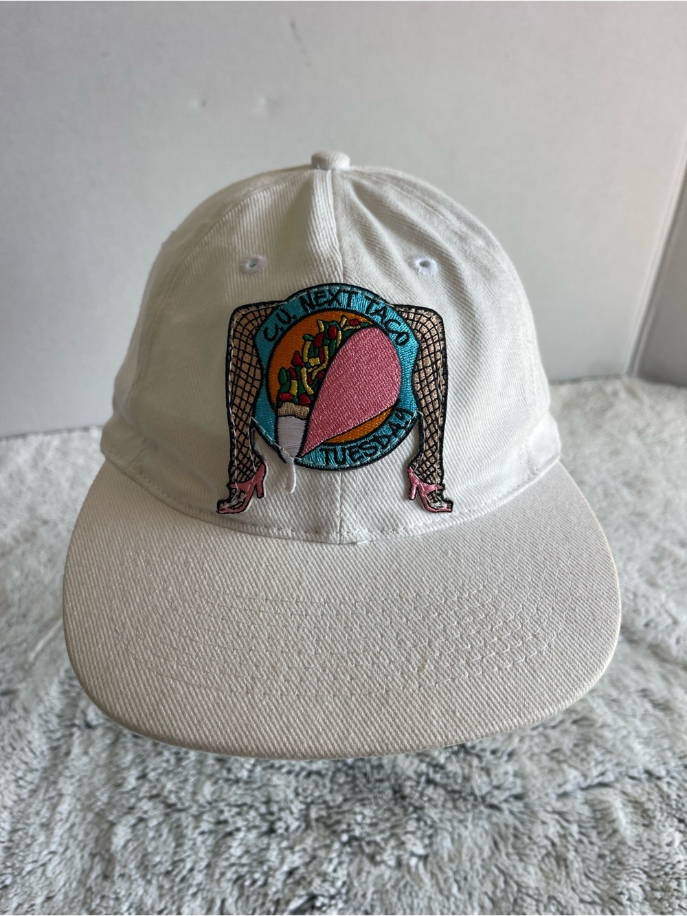 Vintage Rare Embroidered Taco Tuesdays Graphic Cap